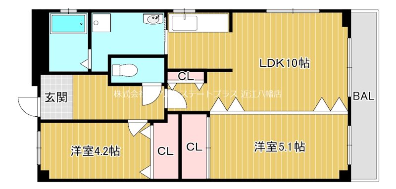 コーポ茜 202号室 間取り