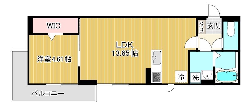 AL 102号室 間取り