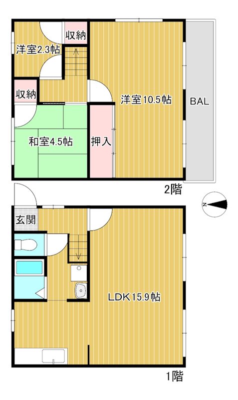 行畑2丁目借家 間取り