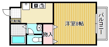 ノースヴィレッジⅠ・Ⅱ 204号室 間取り