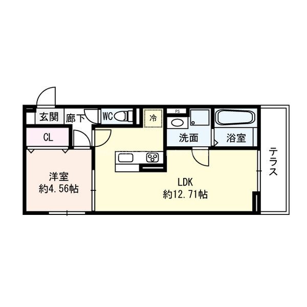 The Bonds　北中小路 302号室 間取り