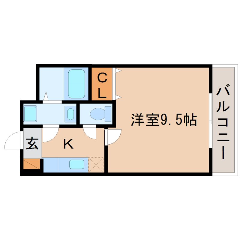 クレスト今宿 203号室 間取り