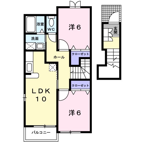 ヴィラ　アンソレイエⅠ 間取り図