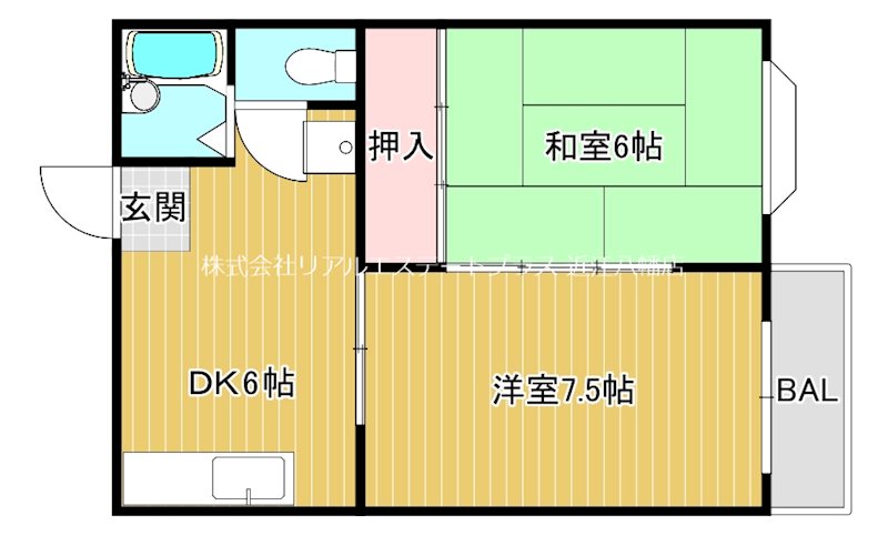 メゾンドール1号館 102号室 間取り