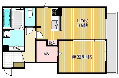 Freude 302号室 間取り