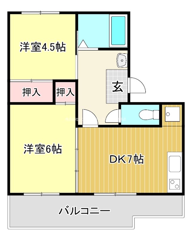 ハイツカームネス 407号室 間取り