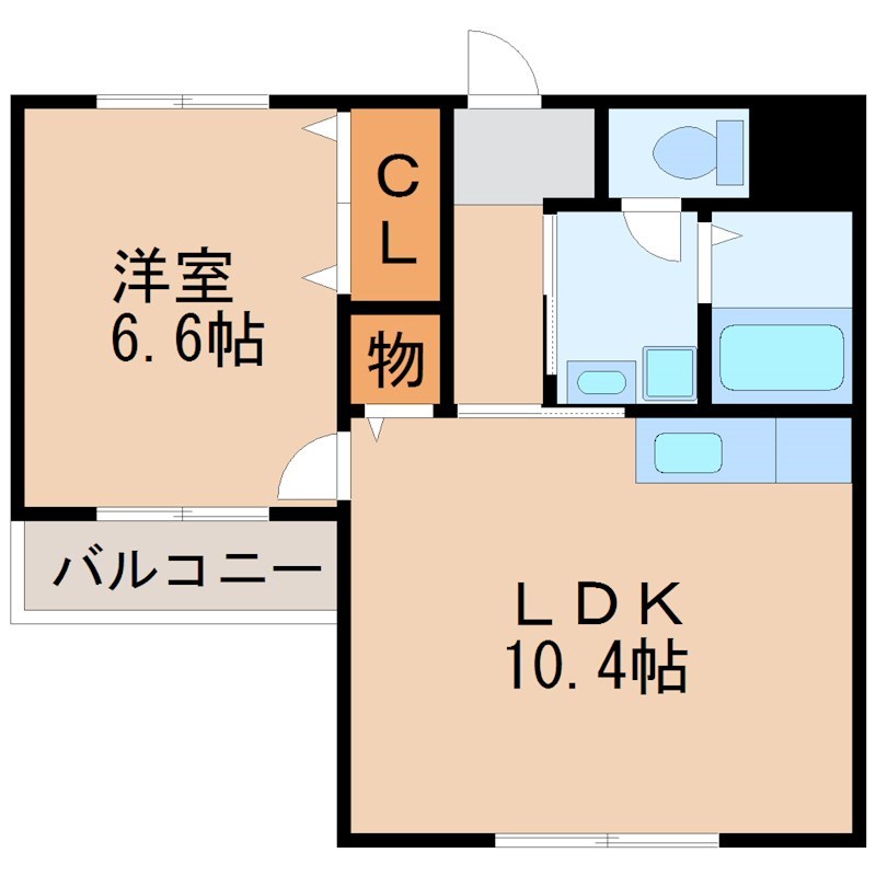 メゾンドメグ 3-C号室 間取り