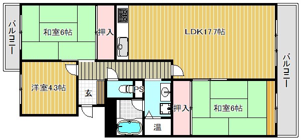 グランドメゾン守山4号館 1526号室 間取り