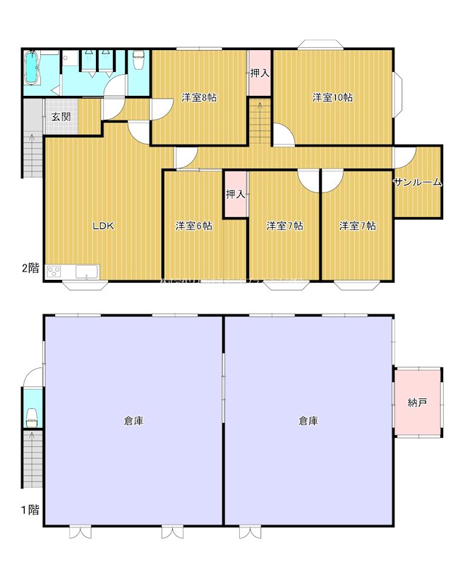 大森町倉庫付き貸家 間取り