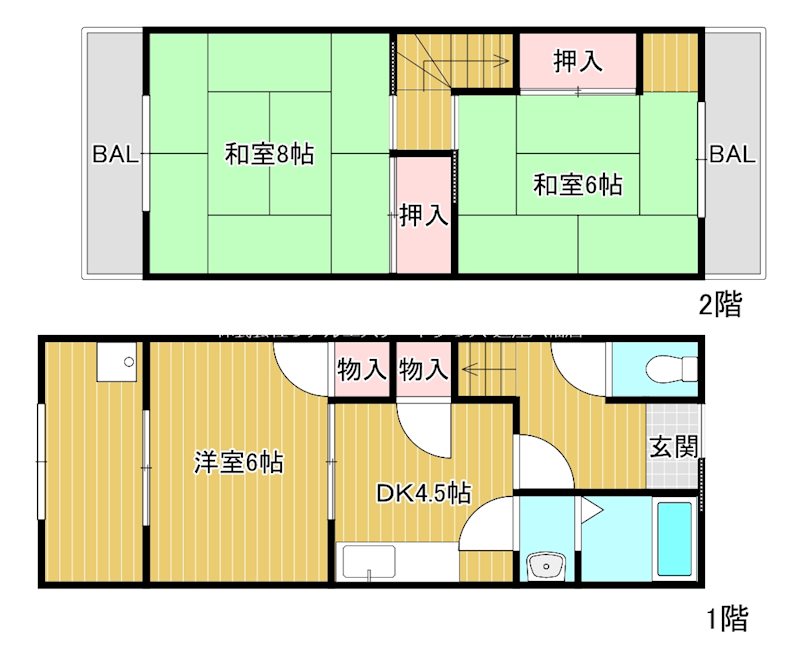 中小森７貸家 間取り