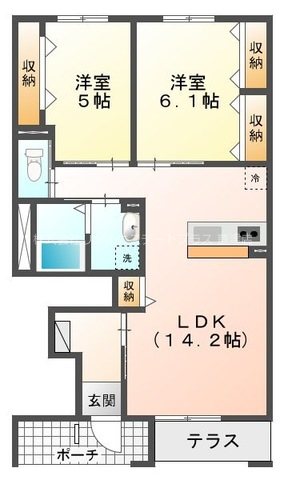 レゾン　デートル 102号室 間取り