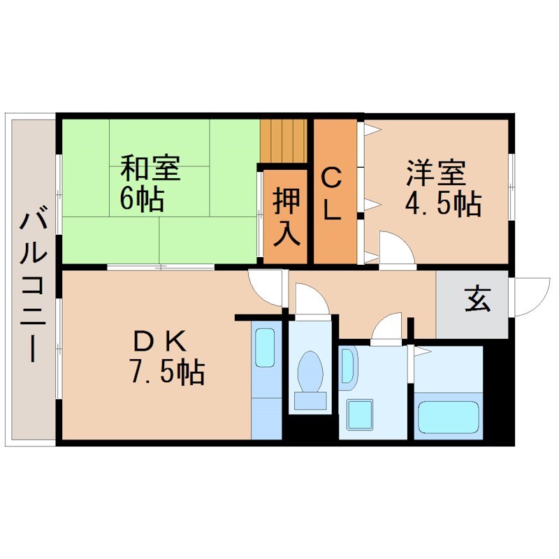 ベルエーヌⅡ 303号室 間取り