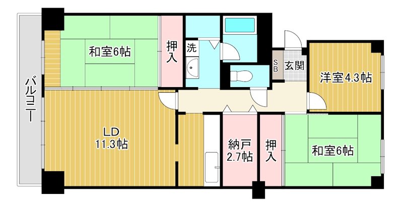 グランドメゾン守山 1529号室 間取り