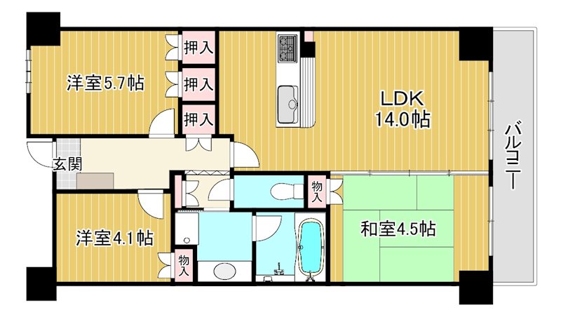 セルバ守山 1005号室 間取り