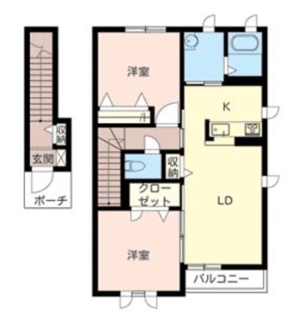 シャーメゾンＩＷＡＨＡＴＡ 202号室 間取り