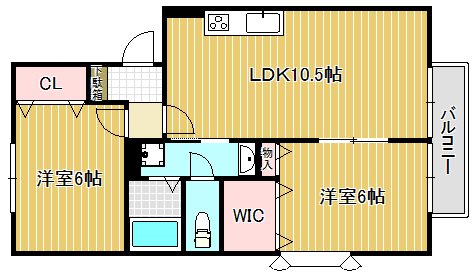 カッセルⅠ 201号室 間取り