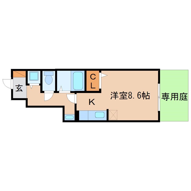 グリーンハイム 105号室 間取り