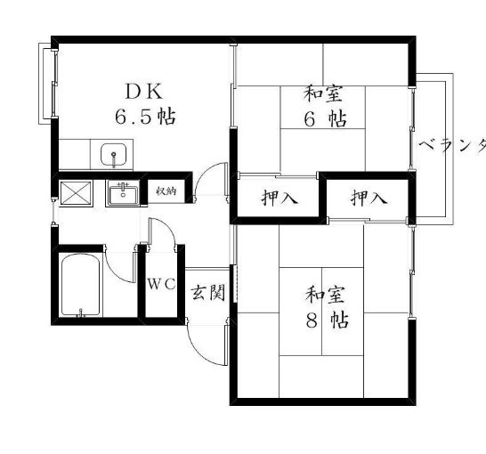 エステート守山A棟 104号室 間取り