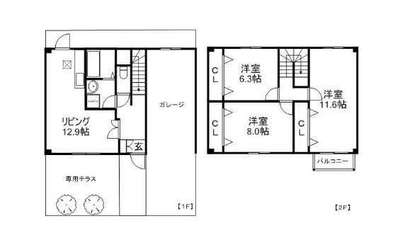 ペジーブル 5号室 間取り