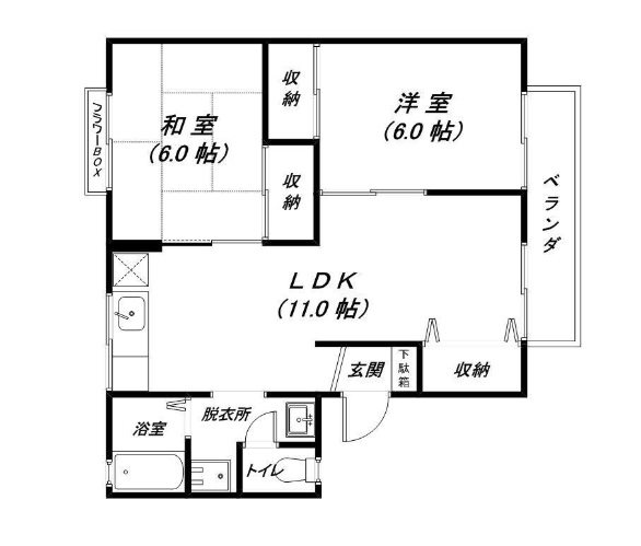 メゾンボナール 205号室 間取り