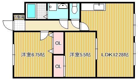 メゾンリバーサイド 301号室 間取り