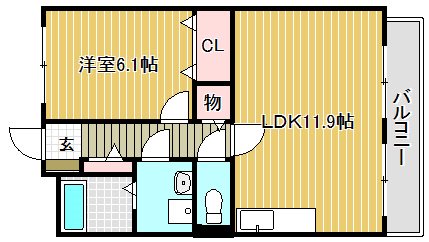 ピュアハウス 103号室 間取り