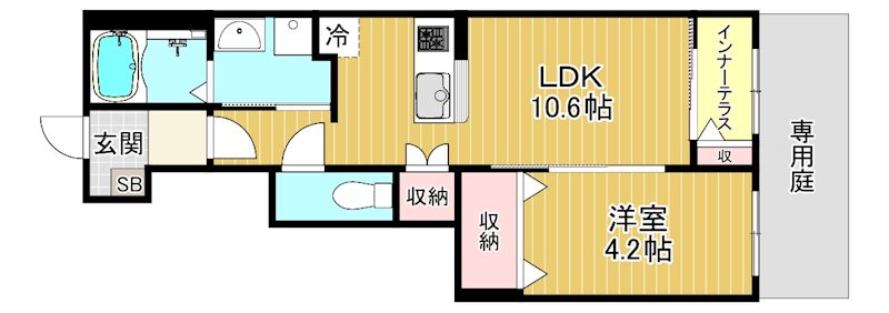 コンフォート三雲 101号室 間取り