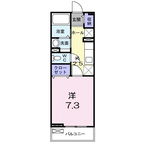 ベルリネッタ．２２４ 205号室 間取り