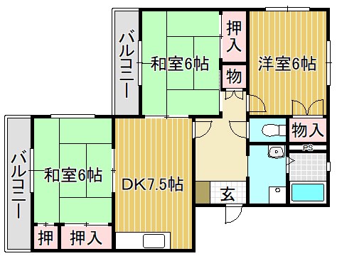 ワイズマンション栗東  4A号室 間取り