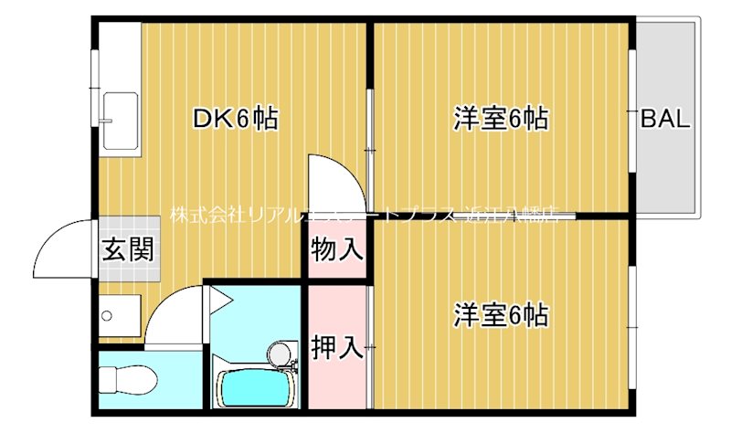 プロスコーポ 202号室 間取り