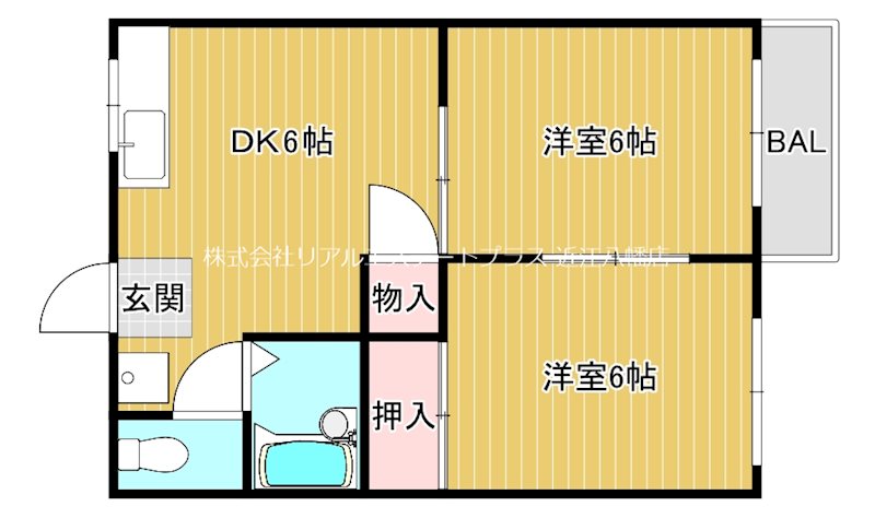 プロスコーポ 102号室 間取り