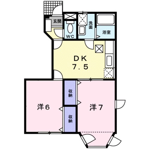 エスポアールホーク２番館 101号室 間取り