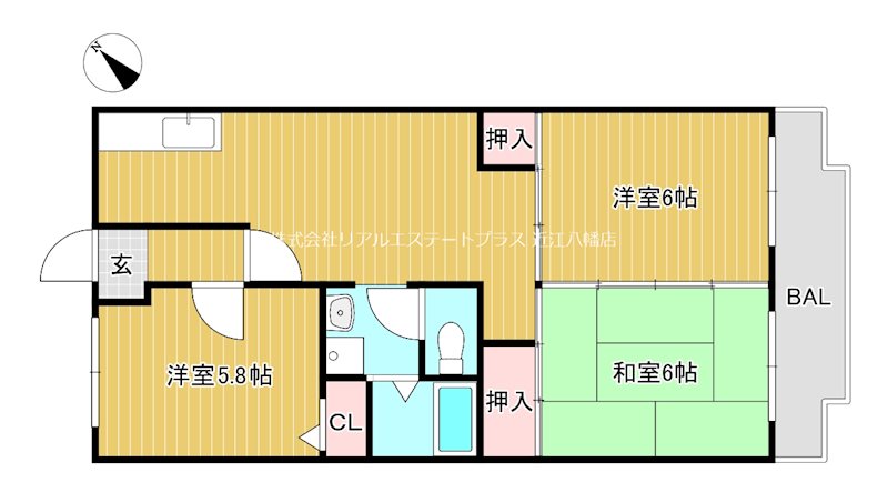 リヴェールJUN　 Ⅱ　206号室 間取り