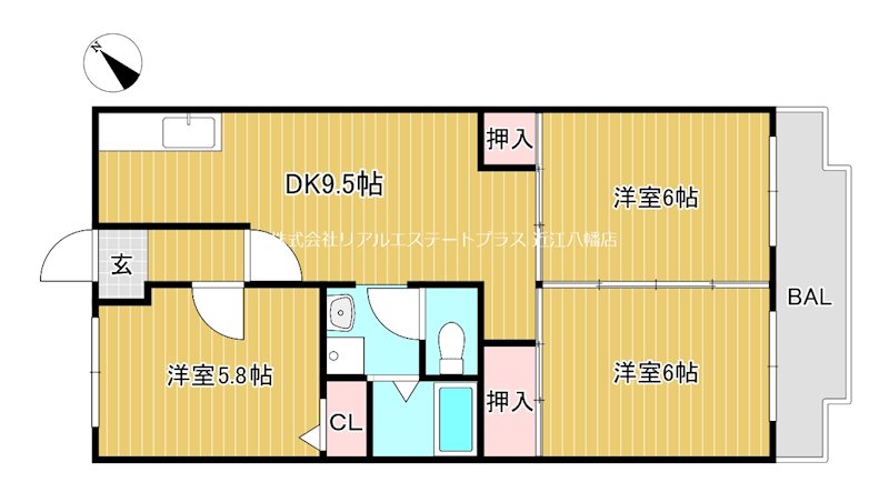 リヴェールJUN　 Ⅱ　103号室 間取り