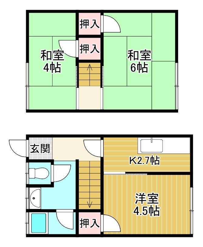 江口荘 間取り