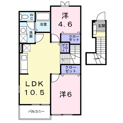 ヒルス　セレーノ 202号室 間取り