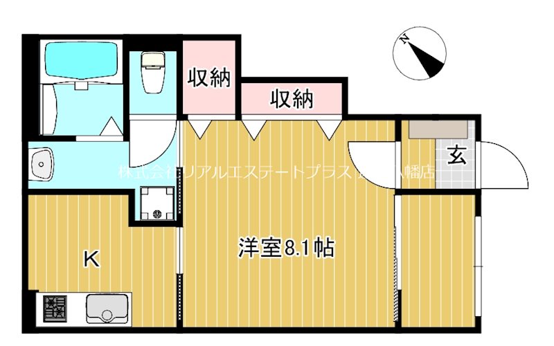 仮称）東沖野アパート新築工事 101号室 間取り