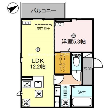 La・Felice(ラ・フェリーチェ) 103号室 間取り