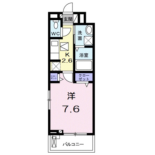 リュミエール 105号室 間取り