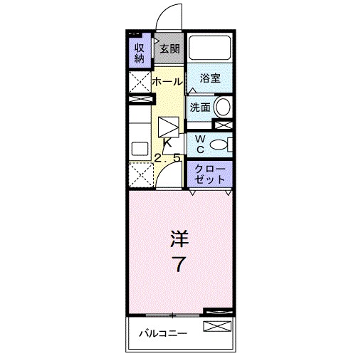 プレーヌアンソレイエＮｏｒｔｈ 201号室 間取り