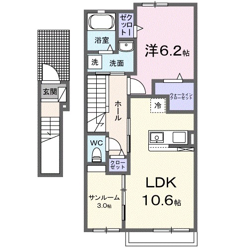 バルサ 202号室 間取り