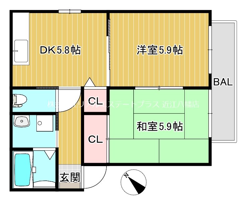 アプリコット   C207号室 間取り