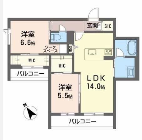 シャーメゾン　べーレ 203号室 間取り