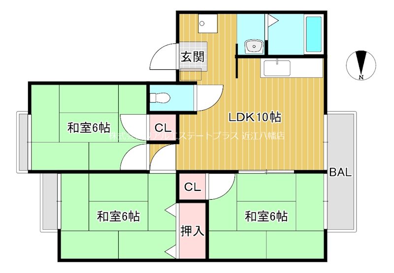 エクスパ東近江 203号室 間取り
