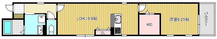 アミティエ栗東 101号室 間取り