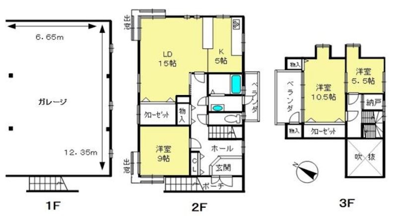 岡K邸貸家 間取り