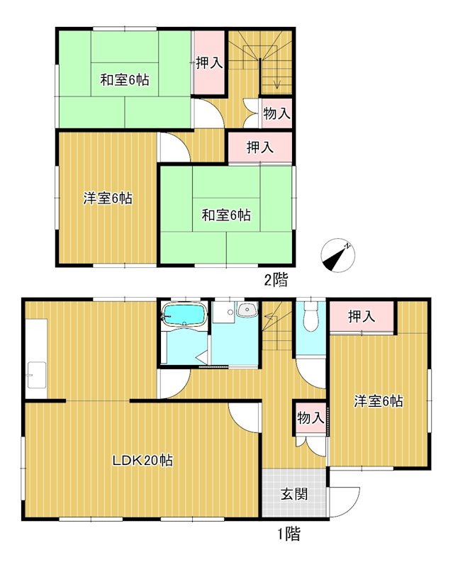 小口貸家 間取り