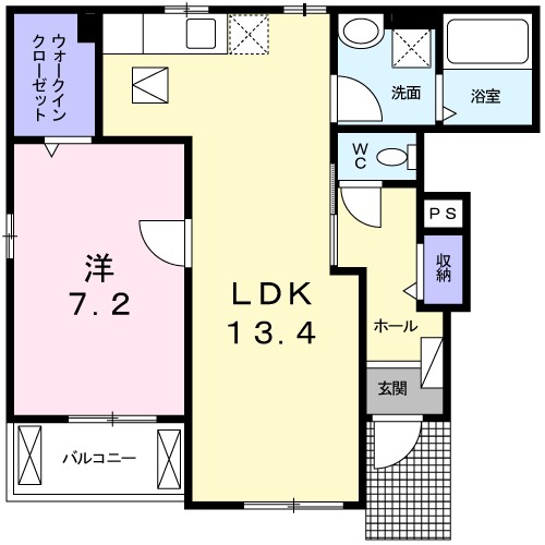 コーポ勢多七番館 101号室 間取り