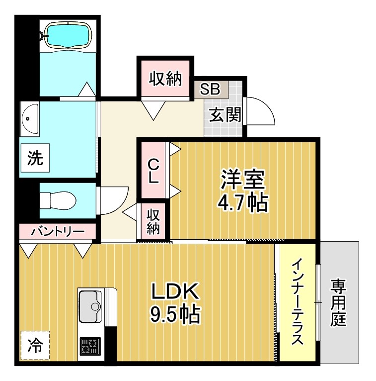 ヴェルズハイム(野洲市西河原賃貸アパート2) 間取り