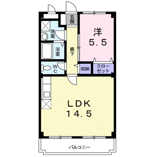 ステイツアルク 402号室 間取り